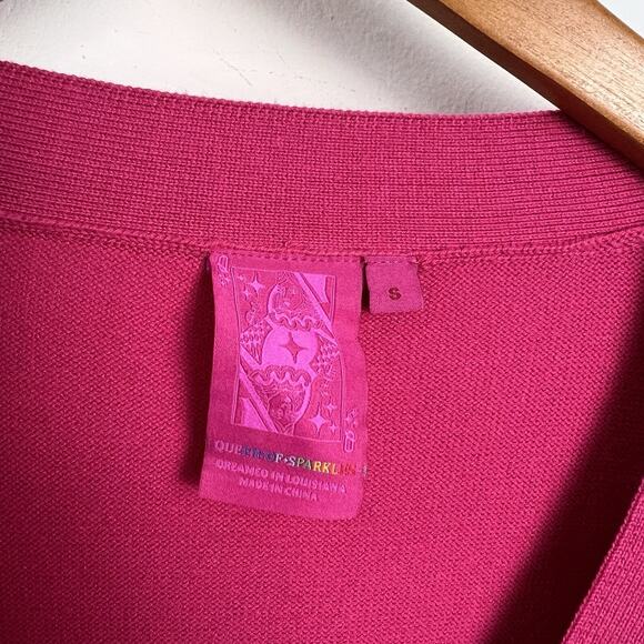 Queen of Sparkles Christmas Candy Cane Cardigan – Special Edition Sequin Holiday - Picture 5 of 10